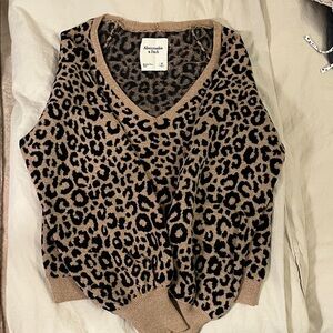 Abercrombie cheetah sweater